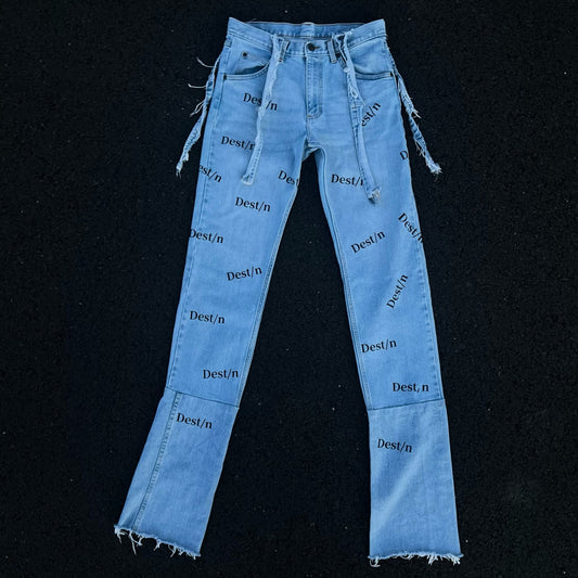 Dest/n Combo Stacked Jeans (Light Blue)